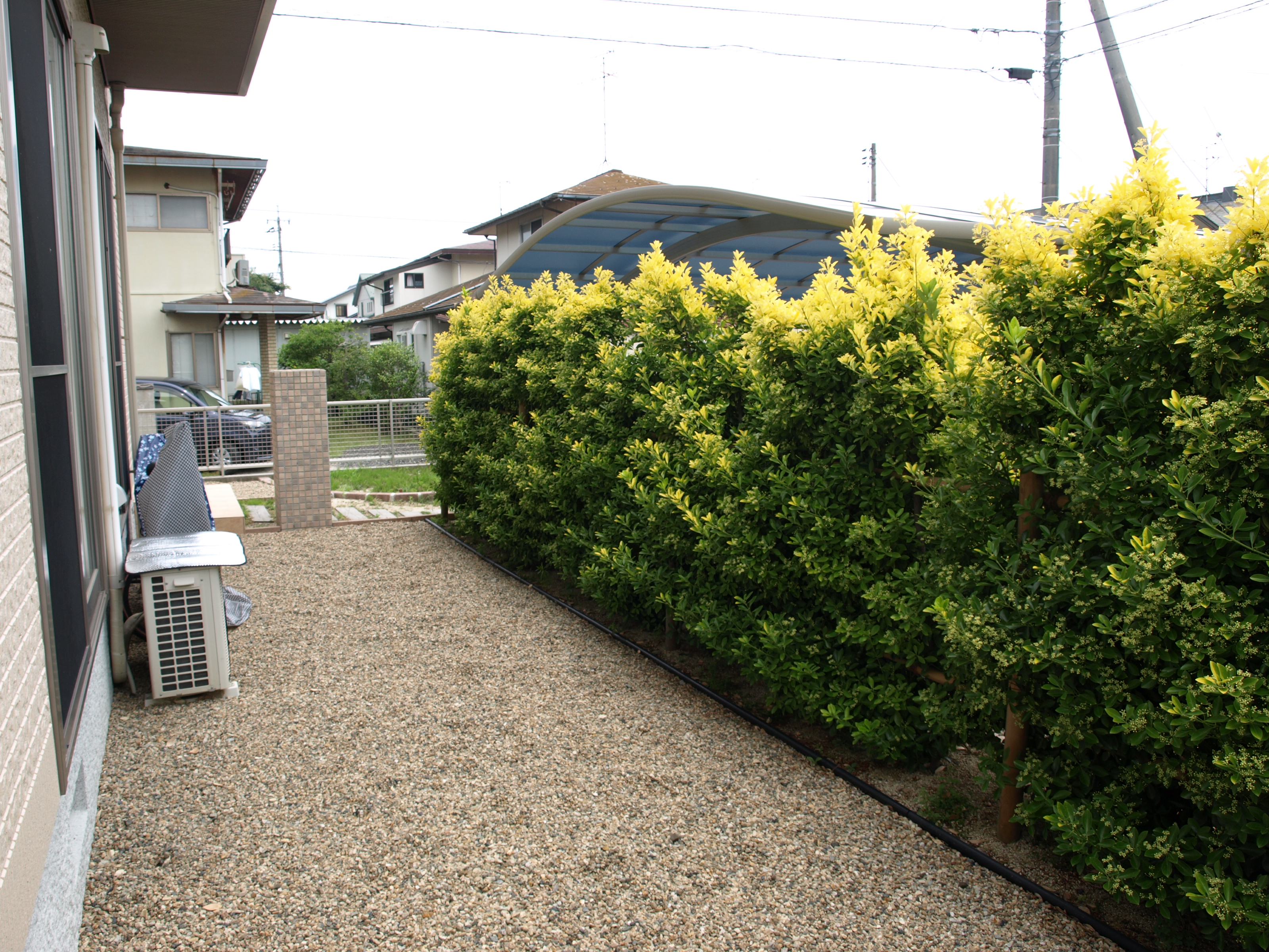 島根県 出雲市 お庭のリフォーム 目隠しフェンス 植栽島根県 出雲市 お庭のリフォーム 目隠しフェンス 植栽 エクステリア施工例がたくさん 外構 エクステリア お庭づくりの専門店タケゾーファーム 出雲市 松江市 雲南市 大田市